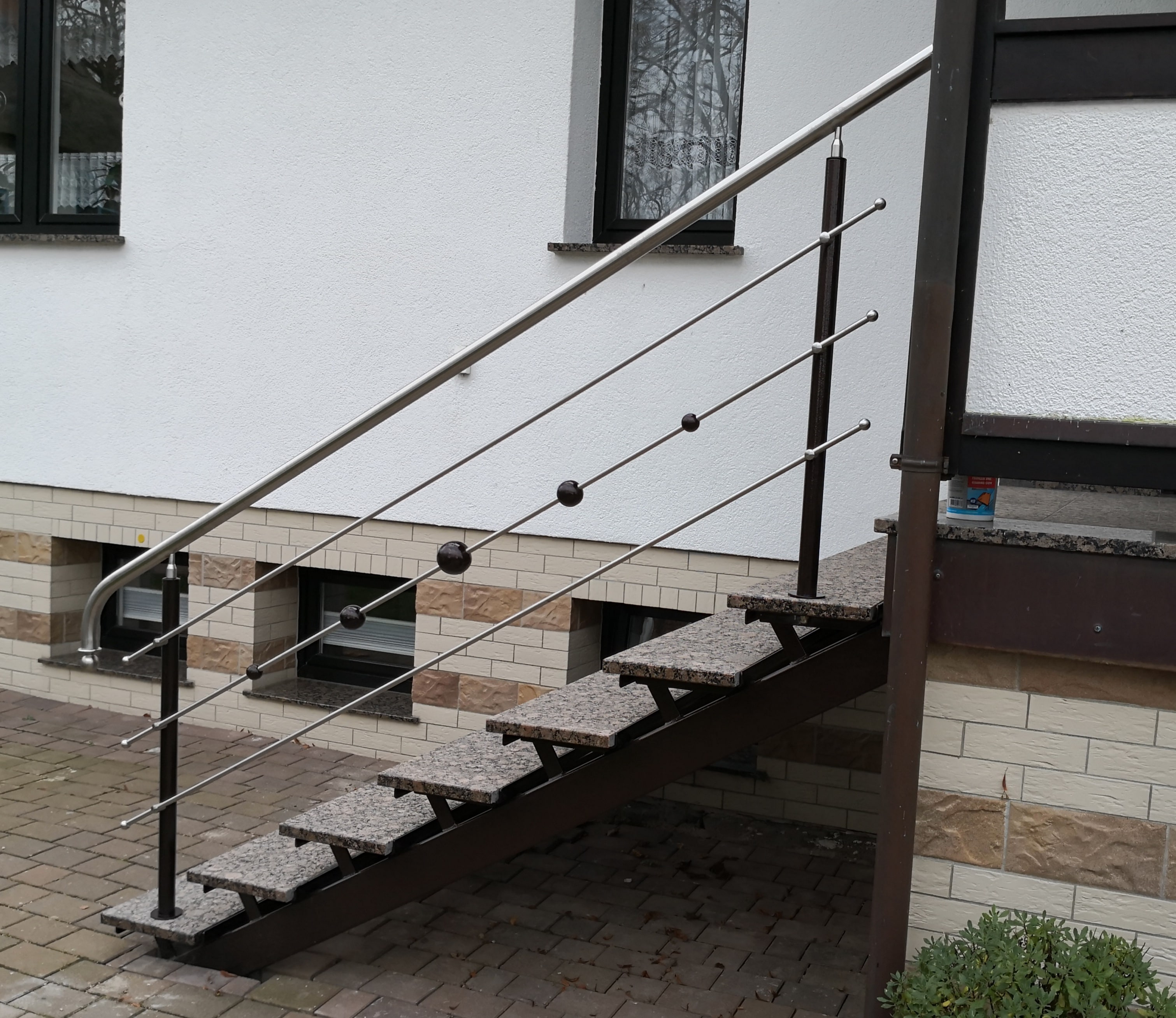 Gel�nder Kombi Edelstahl/Pulverbeschichtung